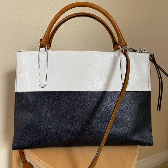 Authentic Coach Colorblock Leather Satchel - Picture 5 of 15
